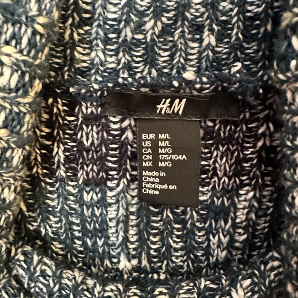 H&M Multicolor Striped Cowl Neck Poncho - Picture 3 of 5